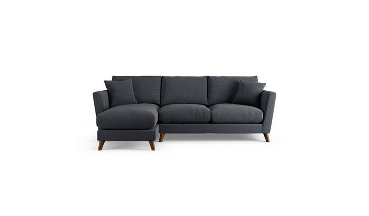 Habitat Lomond Left Hand Corner Sofa - Charcoal - Dark Leg