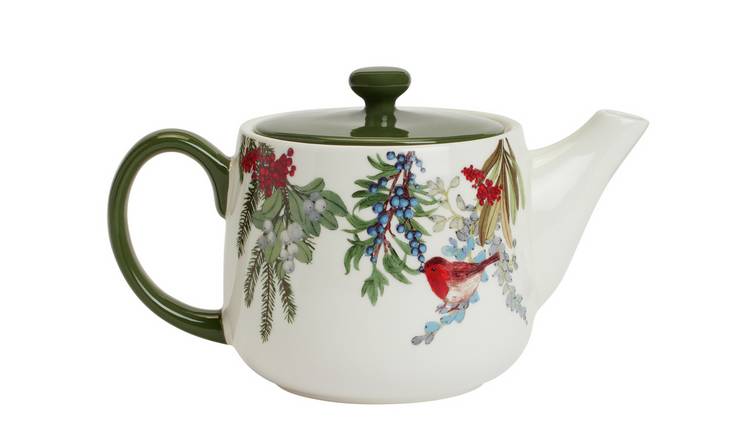 Argos Home Robin Stoneware Tea Pot - Multicoloured