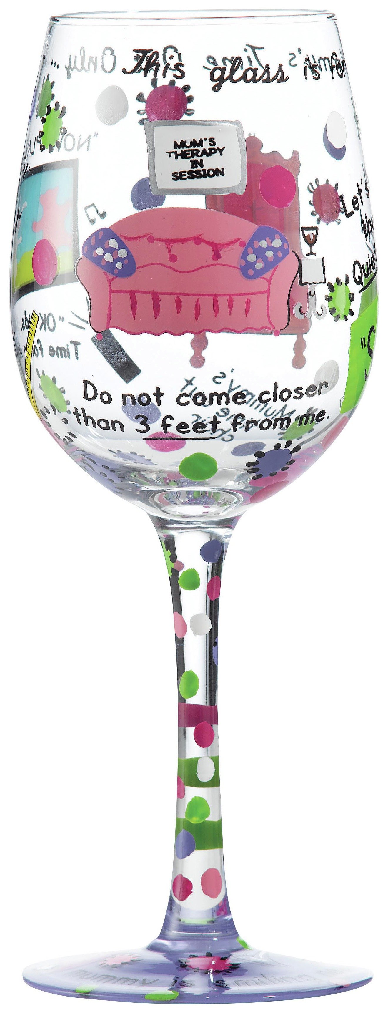Lolita Mummy's Time Out Wine Glass
