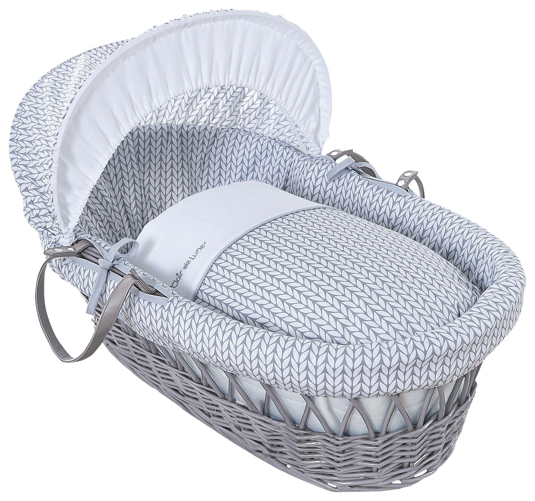 Clair De Lune Barley B√©b√© Grey Wicker Moses Basket review