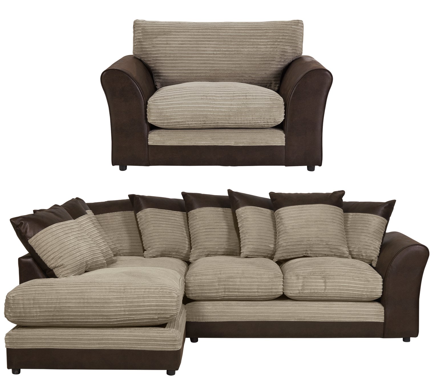 Argos Home Harley Large Left Hand Corner Sofa & Chair Reviews