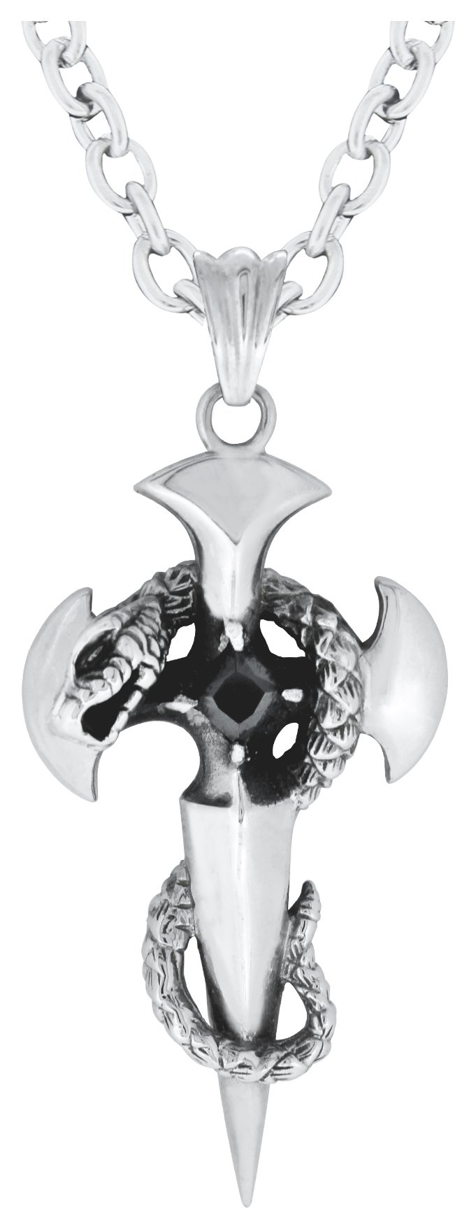 Revere Men's Stainless Steel Cross Snake Pendant Review