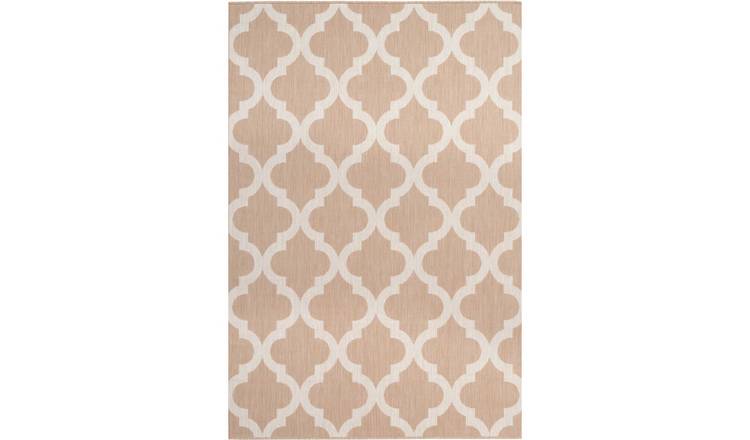 The Rugs Beige Ecology Outdoor Indoor Moroccan Patio Rug - 120 x 170cm