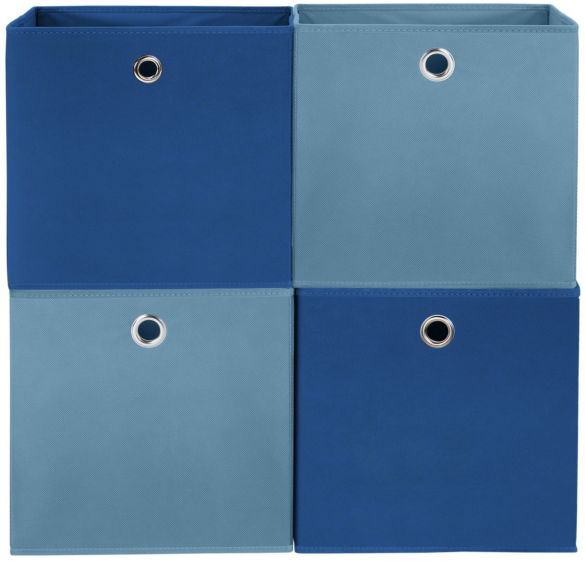 Argos Home Set of 4 Squares Plus Boxes - Dark & Light Blue