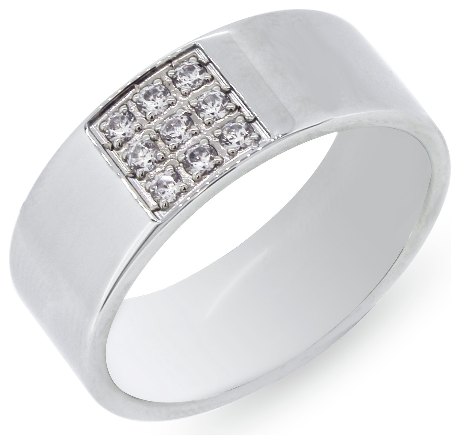 Domain Gents' Stainless Steel Cubic Zirconia Ring Boxed. Review