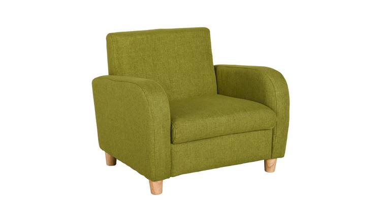 HOMCOM Single Seat Wooden Toddler Chair with Padding Seat - Green