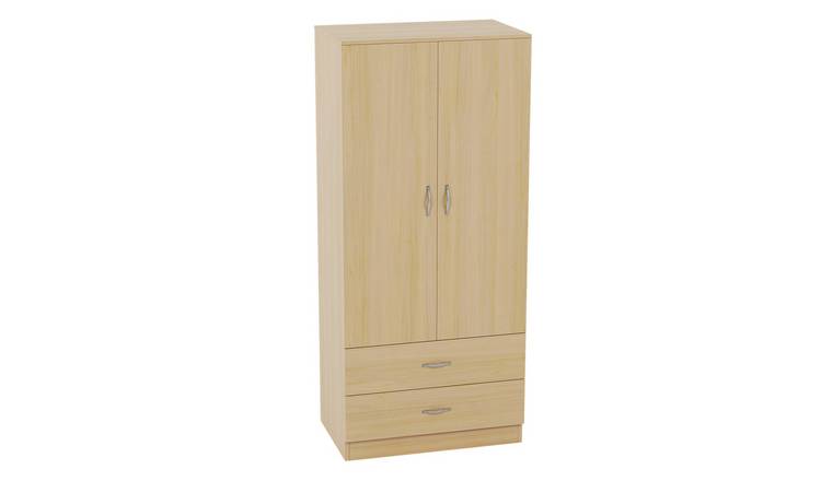 Vida Designs Riano 2 Door 2 Drawer Wardrobe - Pine