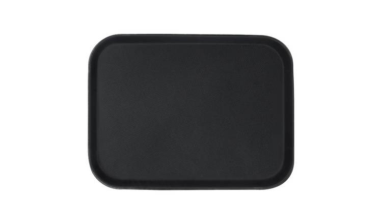 Argon Tableware 41 x 31cm Rectangle Non-Slip Serving Tray - Black
