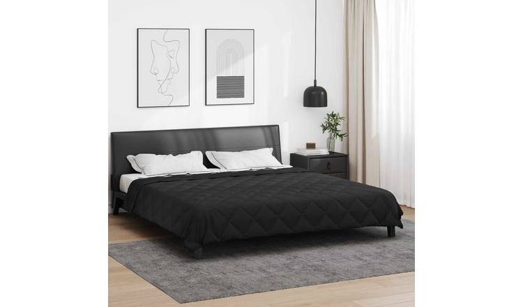 Walplus Summer Duvet Microfibre - Black - 200 x 200 cm