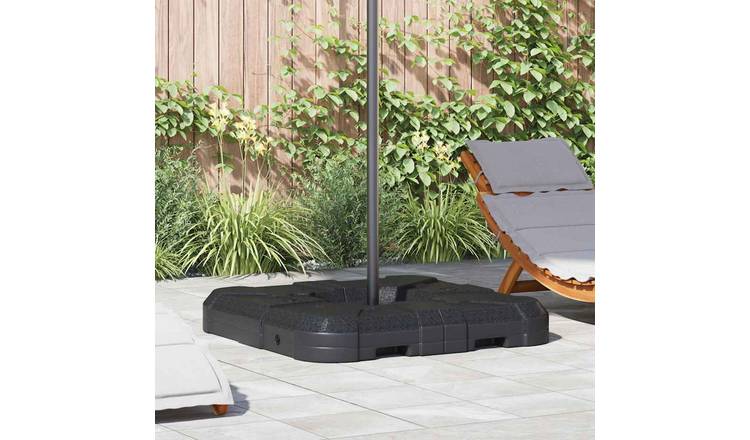 Walplus Polyethylene Cantilever Umbrella Base - Black - 88.5 x 88.5 x 12 cm
