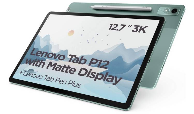 Lenovo Tab P12 Matte 12.7 Inch 128GB Wi-Fi Tablet - Sage