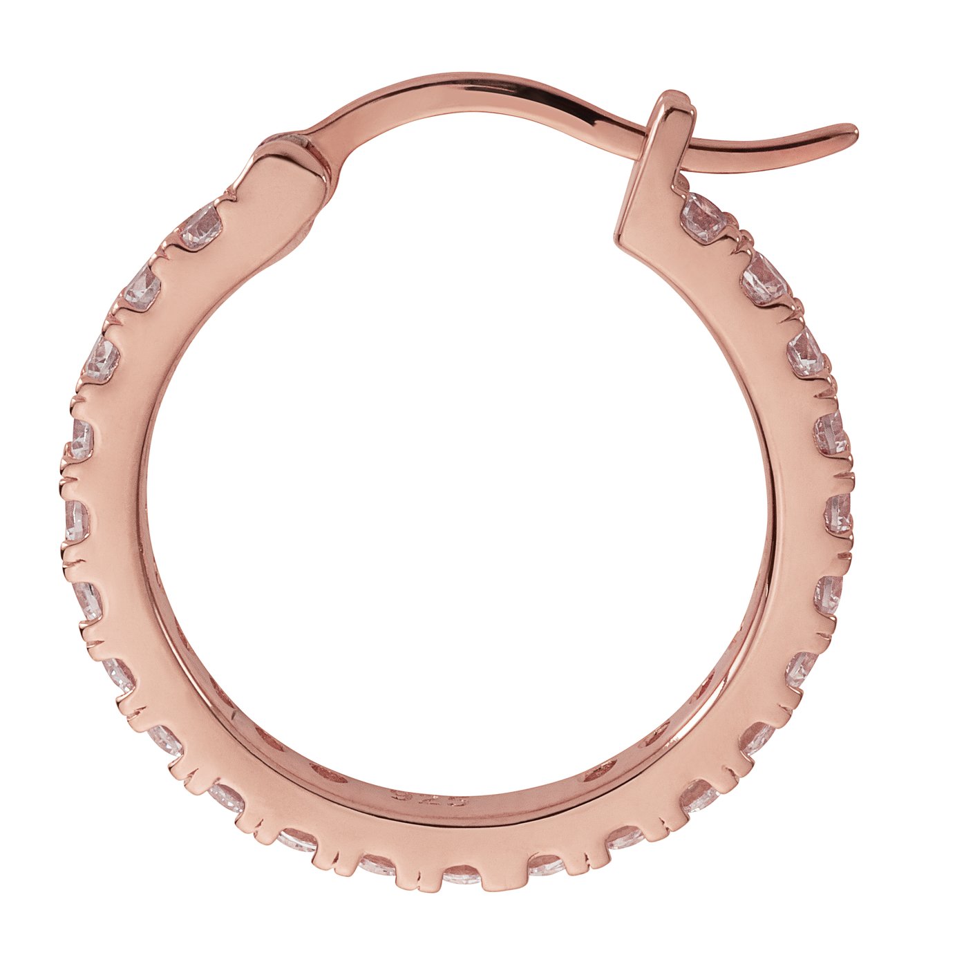 Revere 9ct Rose Gold Plated Cubic Zirconia Hoop Earrings Review