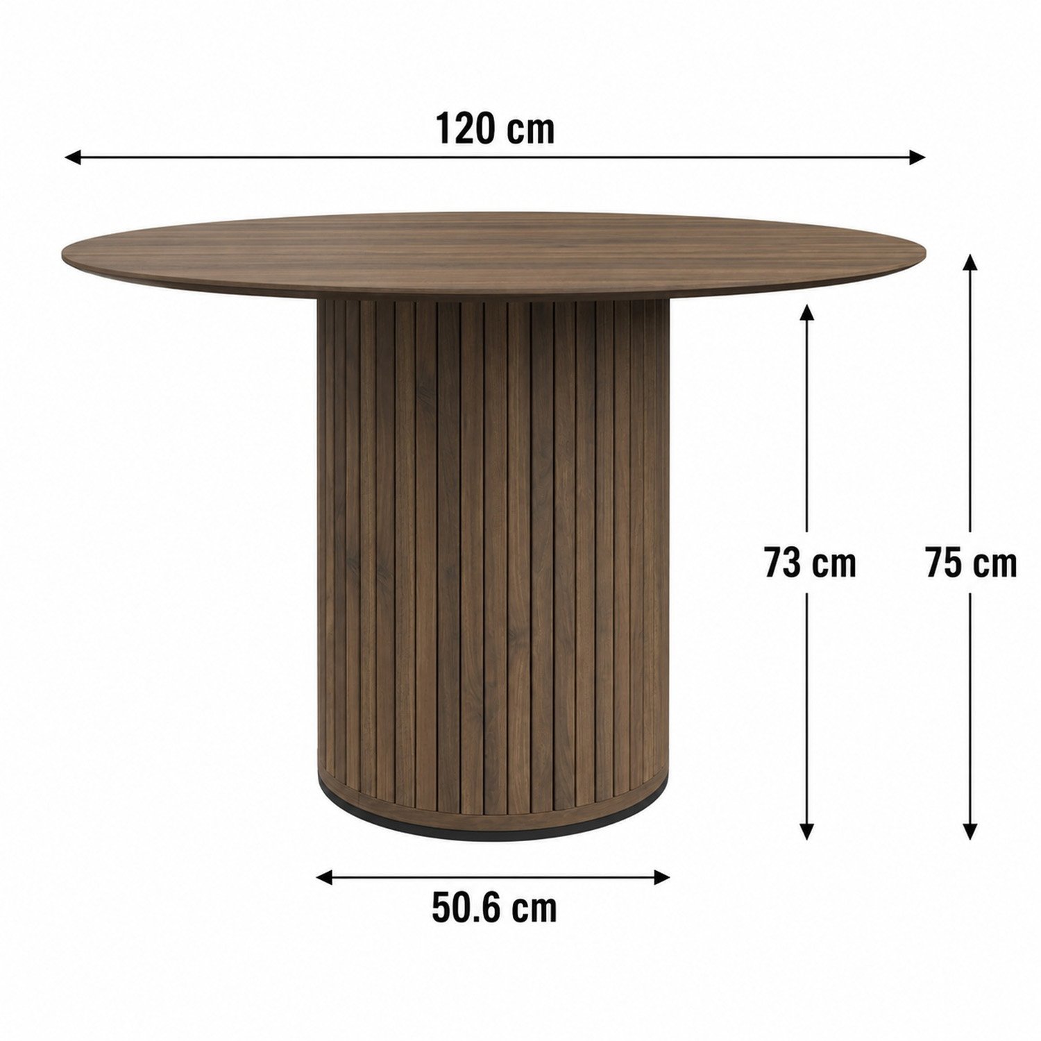 Furniture Online Arlo Nova Walnut Top w Wal Legs Dining Table & 4 Beige Chairs - Image 6