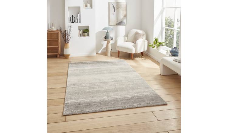 Mega Flooring Grey Modern Plain Rug - 120 x 170cm