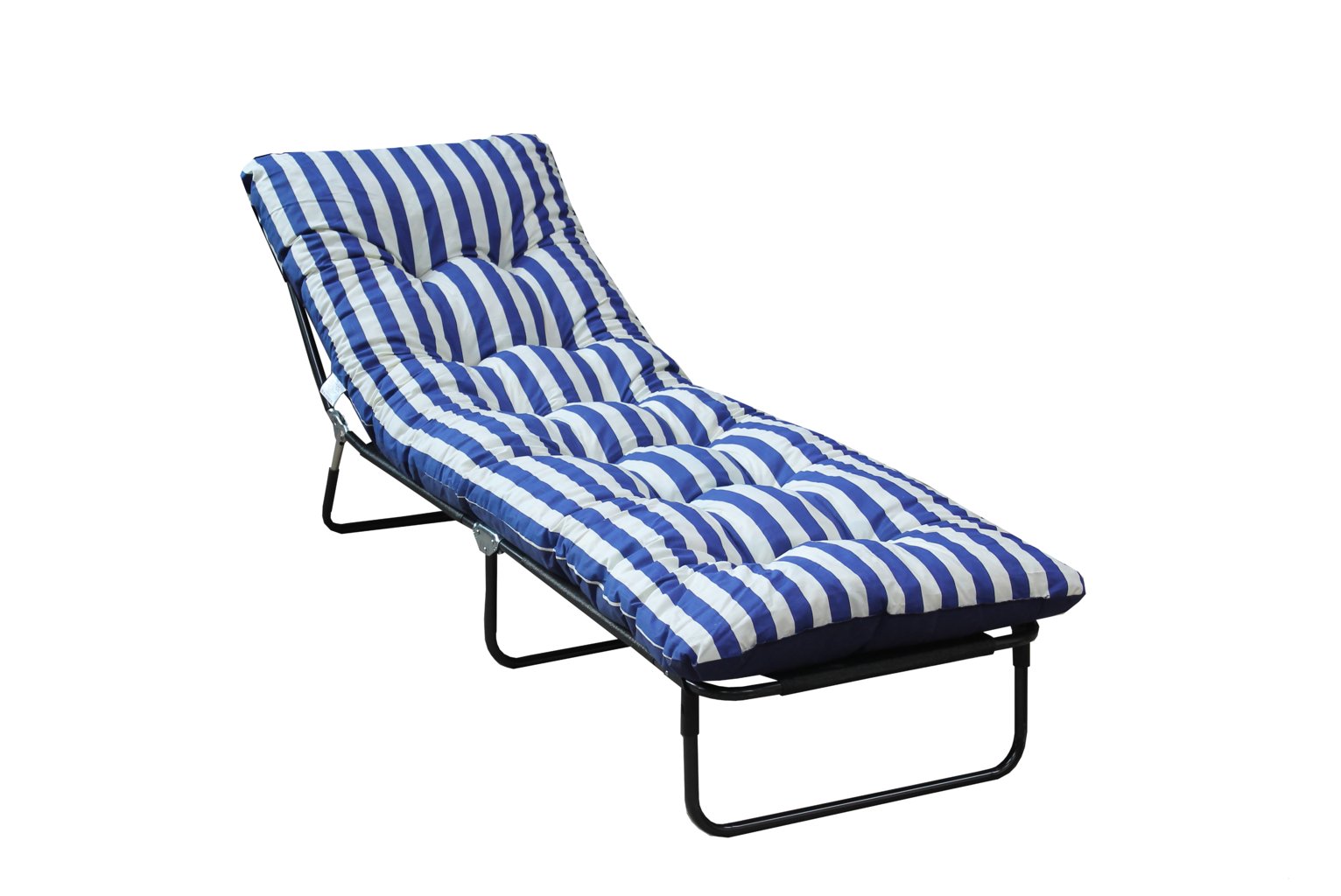 Argos Home Metal Sun Lounger with Cushion - Blue