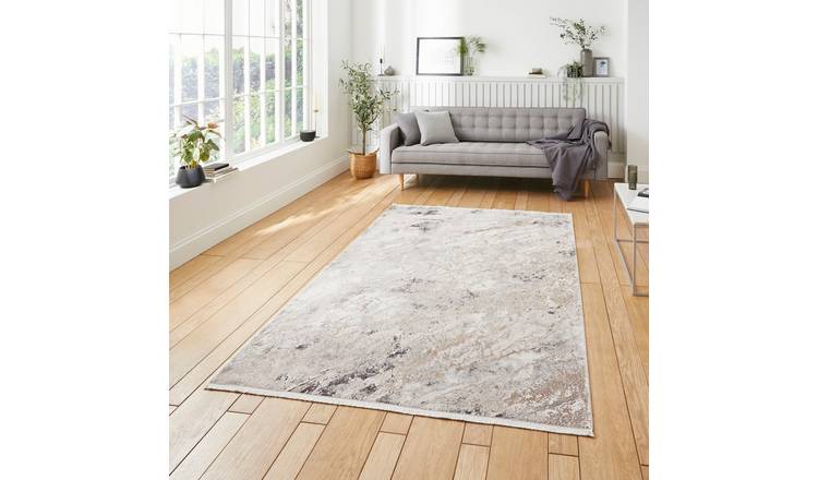 Mega Flooring Beige Modern Abstract Rug - 120 x 170cm
