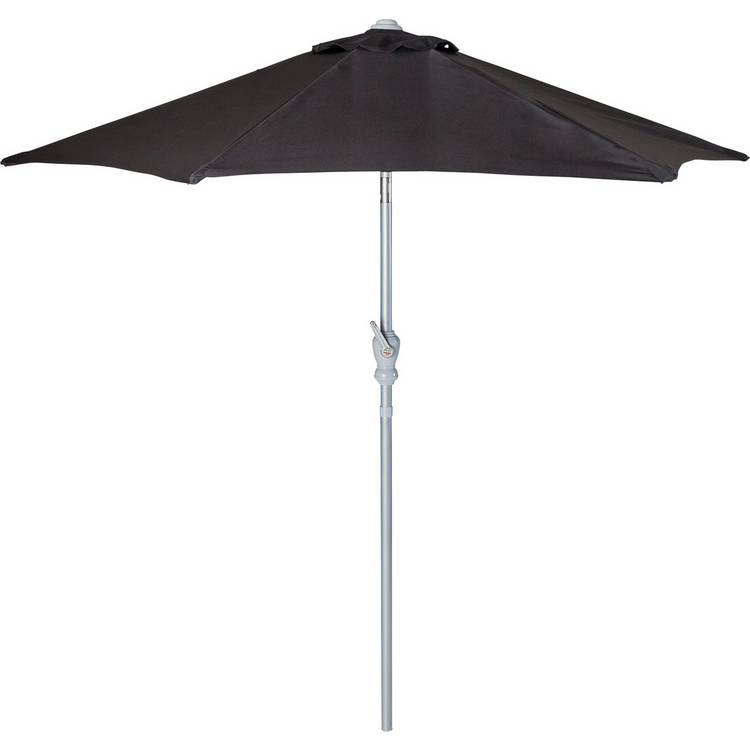 Argos Home 2.1m Tilting Garden Parasol - Black 0