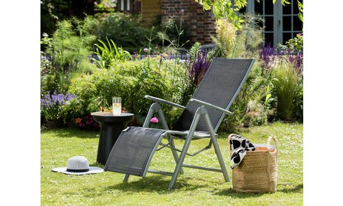 Argos Home Malibu Folding Recliner Garden Chair Black in Nepal at NPR 0 Rating 4