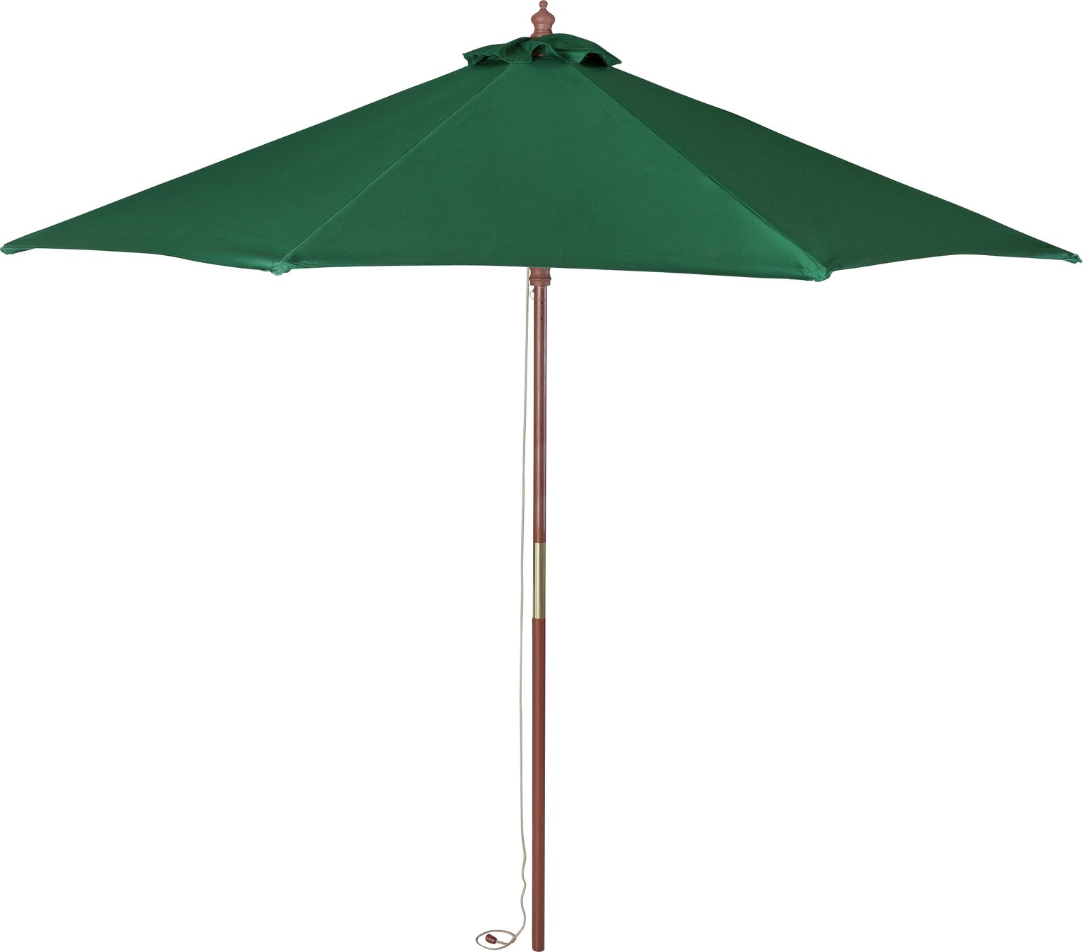 Argos Home 2.7m Water Repellent Garden Parasol - Green