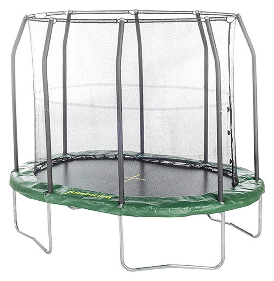 Jumpking 7ft x 10ft Premium Oval Trampoline with Enclosure