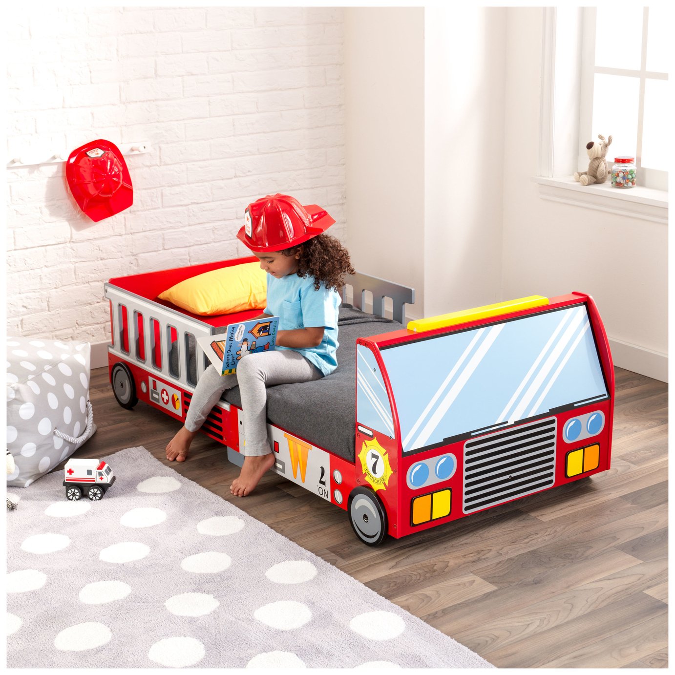 KidKraft Firetruck Wooden Toddler Bed at Argos Reviews