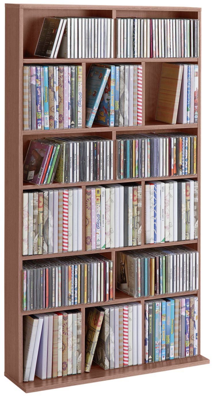 Argos Home Wide CD and DVD Unit - Oak Effect