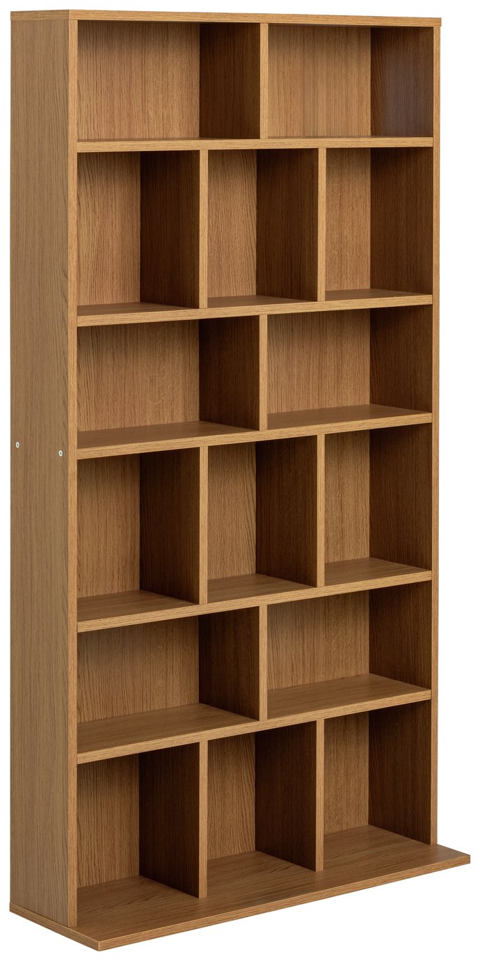 Argos Home Wide CD and DVD Unit - Oak Effect