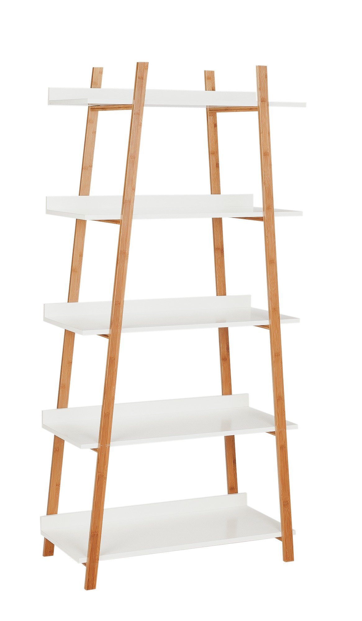 Argos Home Skanda 5 Tier Bamboo Shelving Unit - White