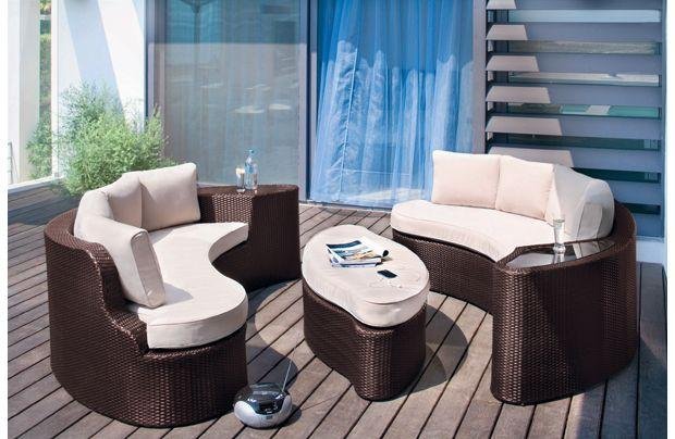 Argos Home 6 Seater Rattan Effect Sofa Set