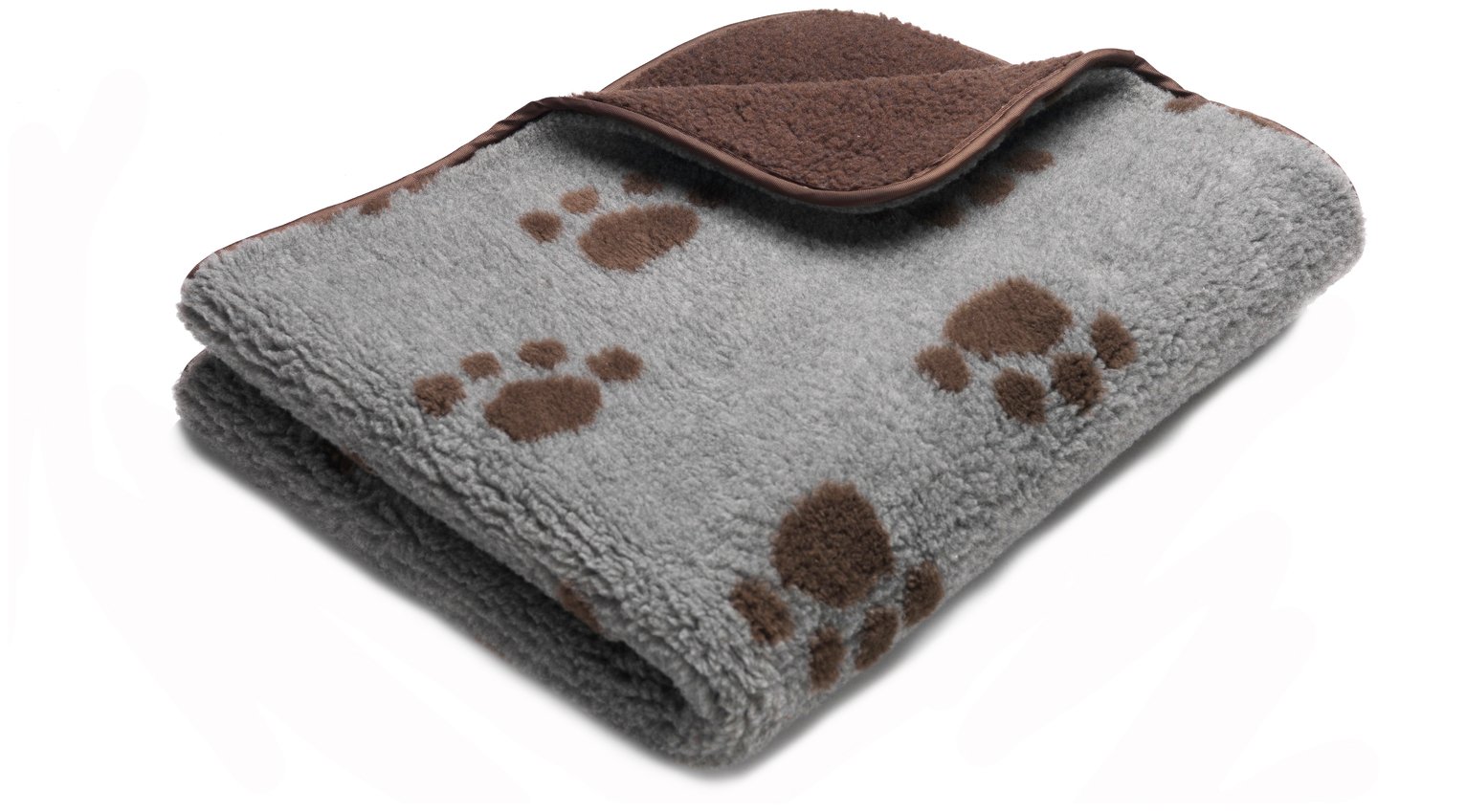Petface Fleece Sherpa Print Chocolate Pet Comforter