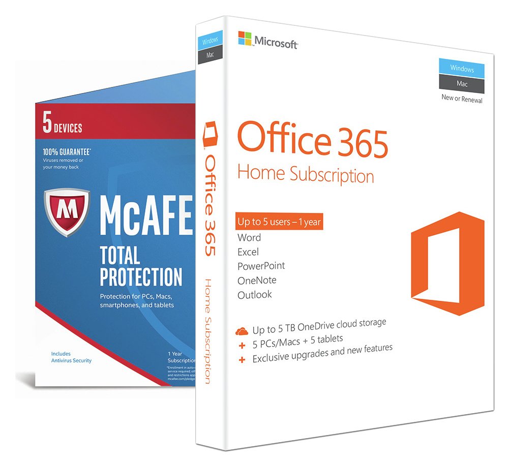 Microsoft Office 365 Home and McAfee Total Protection