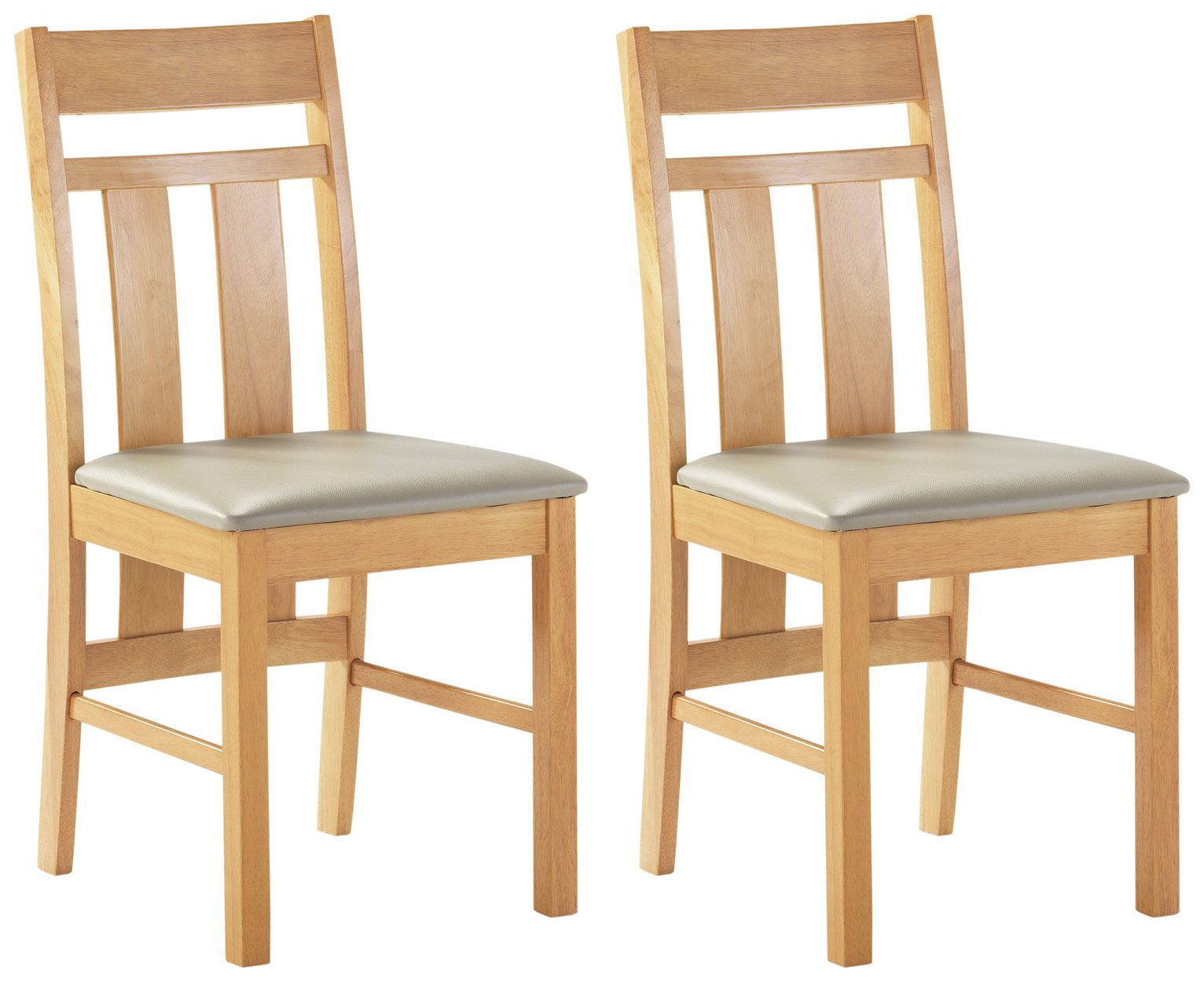 Argos Home Castleton Pair of Solid Wood Chairs