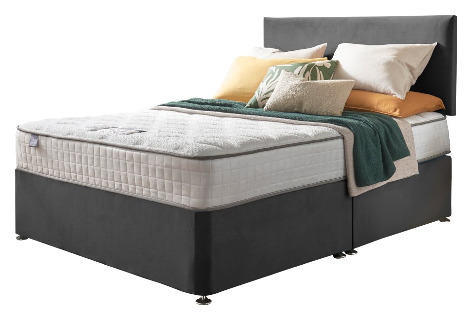 Silentnight Memory Small Double Divan Bed - Charcoal