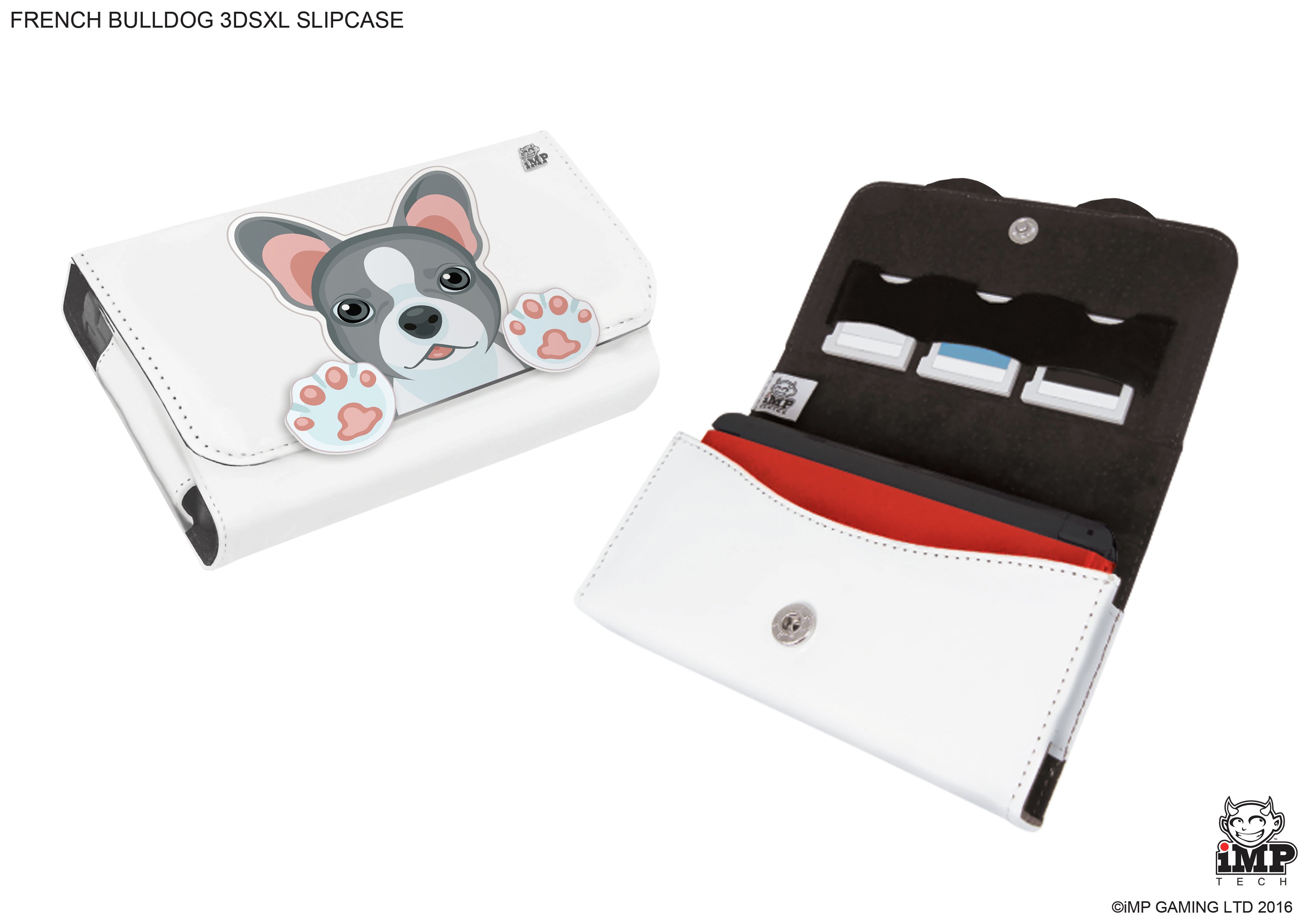 Nintendo 3DS XL and 3 Game Case - Bulldog Pup.