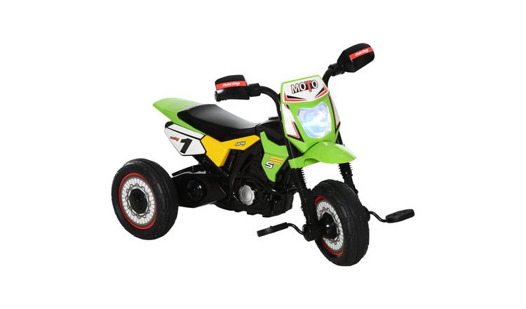 Homcom Toddler Pedal Tricycle Ride‑On with Learning Music & Lights - Green