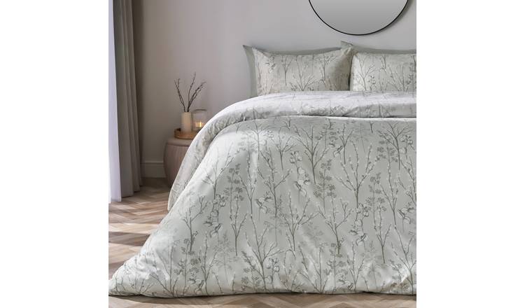 OHS Duvet Cover Set Willow Reversible Bedding Sage - Double