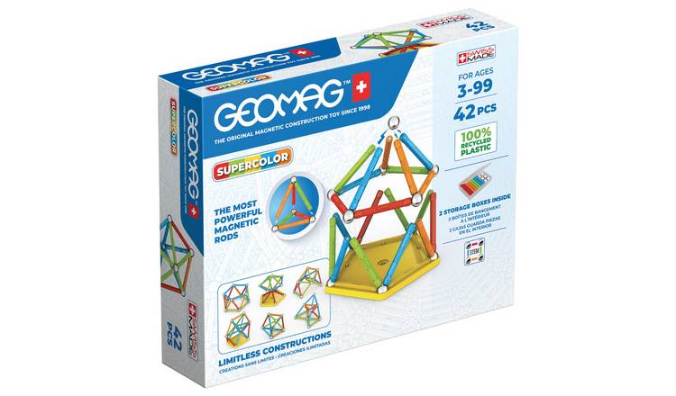 Geomag Supercolor Magnetic Panel Construction Set - 42 Piece