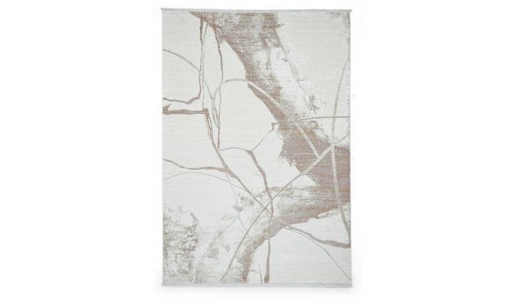Mega Flooring White Modern Abstract Rug - 200 x 290cm