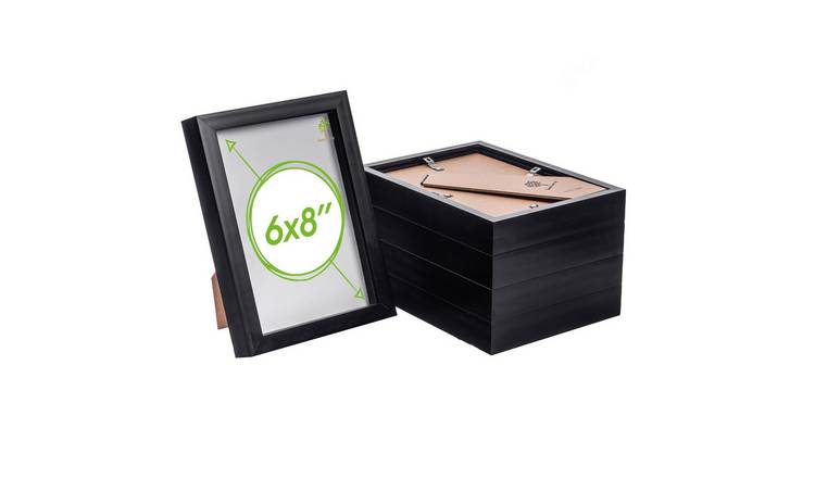 Nicola Spring 3D Box Photo Frames - 6 x 8" - Set of 5 - Black