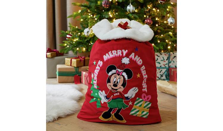 Buy Disney Minnie Mouse Christmas Sack Christmas table and room decorations Argos