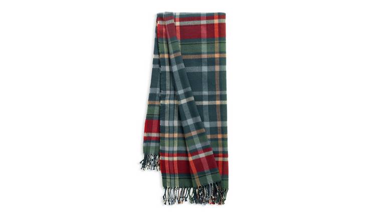 Argos Home Christmas Woven Brushed Check Throw - 125x150cm