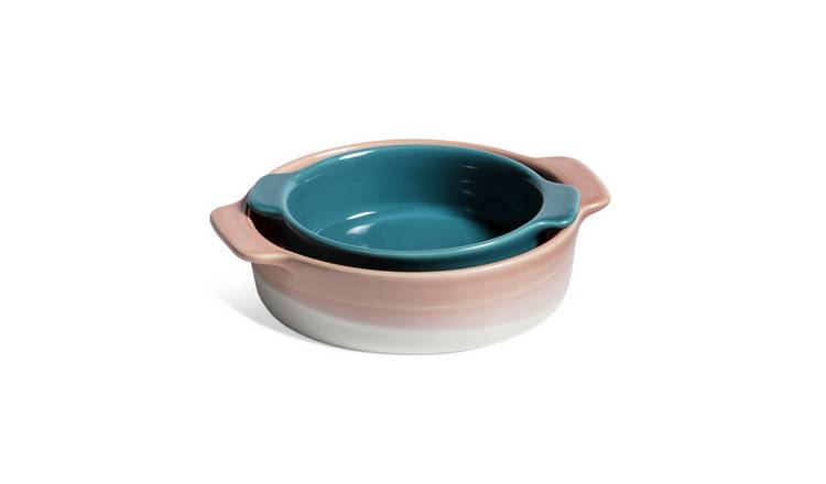 Habitat Set of 2 Stoneware Tapas Bowls - Multicoloured