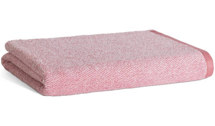 Habitat Marl Bath Sheet - Rose