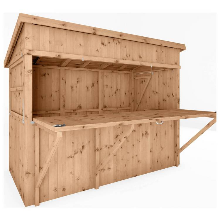 Mercia 9 x 4ft Garden Bar with Shutters 0
