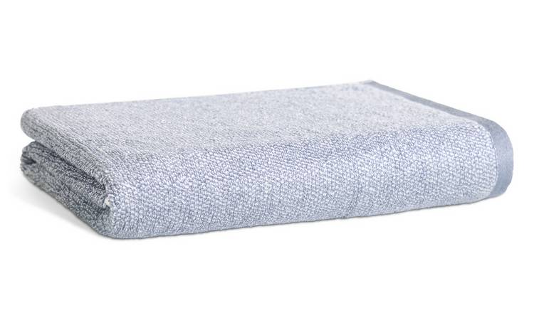 Habitat Marl Bath Towel - Rustic Blue