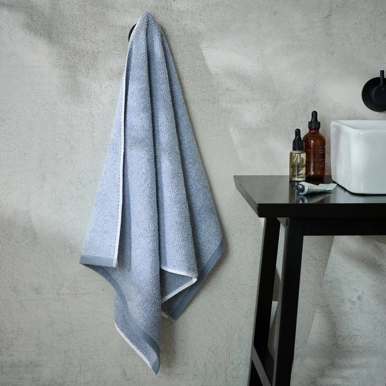 Habitat Marl Hand Towel - Rustic Blue 0