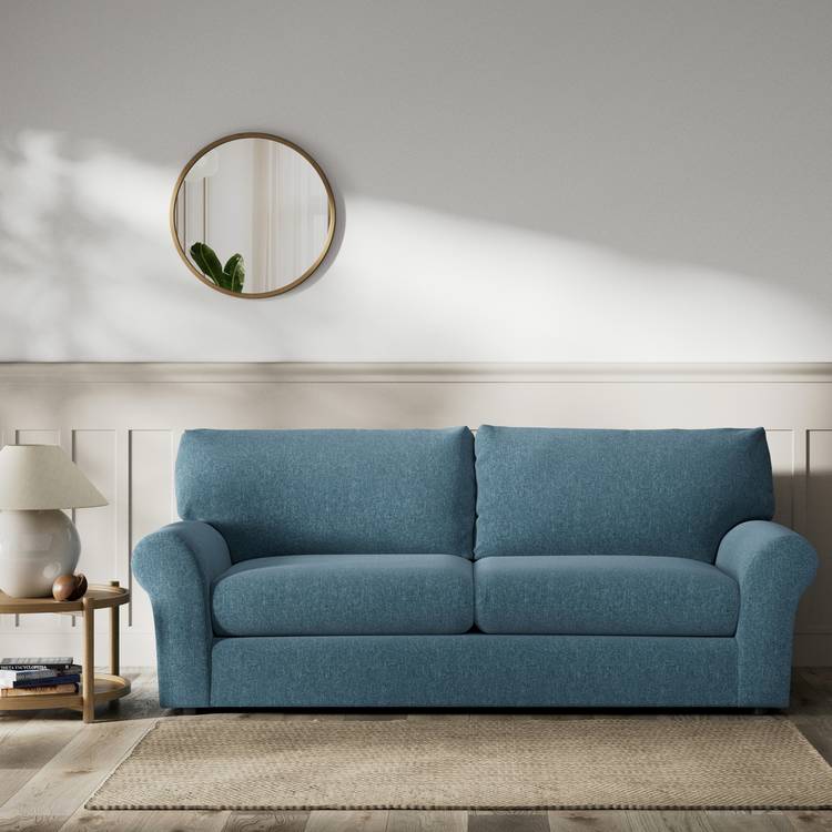 Habitat Molton Fabric 4 Seater Sofa - Blue 0