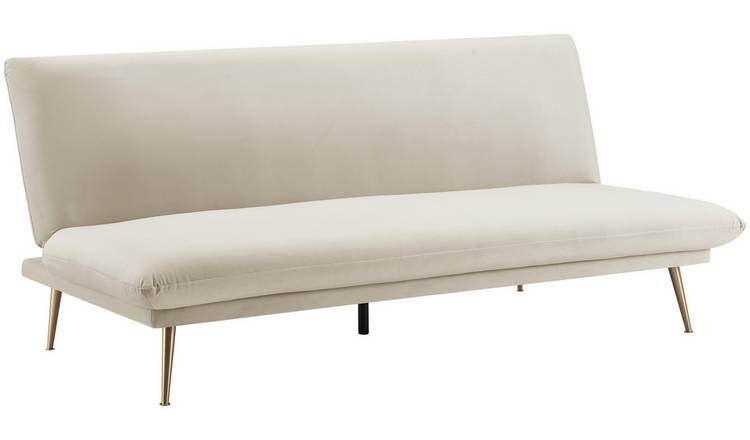 Habitat Matteo Velvet Clic Clac Sofa - Champagne