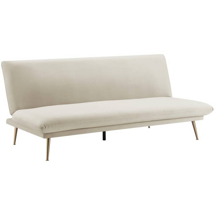 Habitat Matteo Velvet Clic Clac Sofa - Champagne 0