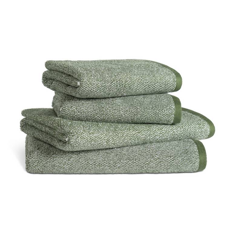Habitat Marl 4 Piece Towel Bale - Forest Green 0